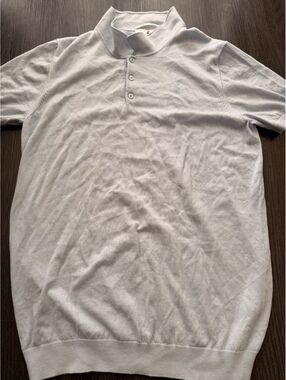 Father Sons Merino Wool Knit Polo Shirt Light Blue 3XL